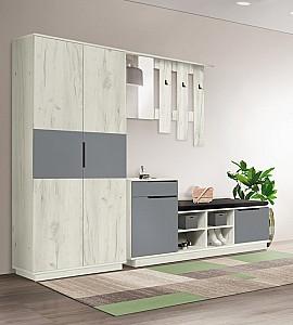 Antreu Modern Visit New Stejar Craft Alb/Gri Ardezie