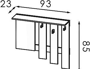 Antreu Modern Visit New Stejar Craft Alb/Gri Ardezie