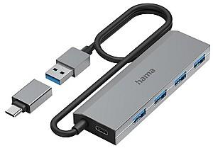 Adaptor de retea Hama 200138 USB Hub