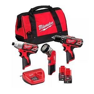 Set de scule electrice Milwaukee M12BPP3A-202B