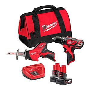 Set de scule electrice Milwaukee M12BPP2C-402B