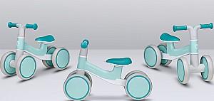 Bicicleta fara pedale Lionelo Villy Green Turquoise