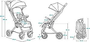 Carucior de plimbare Lionelo Cloe Golden Moments