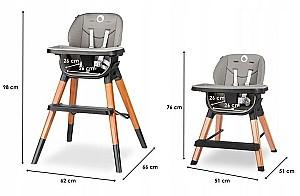 Scaun de masa simplu Lionelo Mona Black Onyx