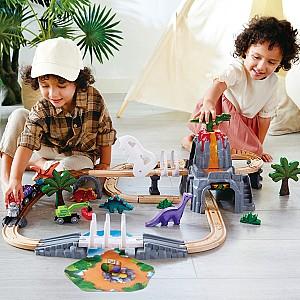  Hape Aventura Căii Ferate cu Dinozauri E3795