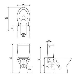 Vas WC Cersanit Mito Creta (121794)