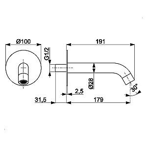Baterie pentru lavoar Armatura Moza (114217)