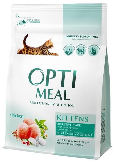 Hrana uscata pentru pisici Optimeal Kitten Chicken 4kg