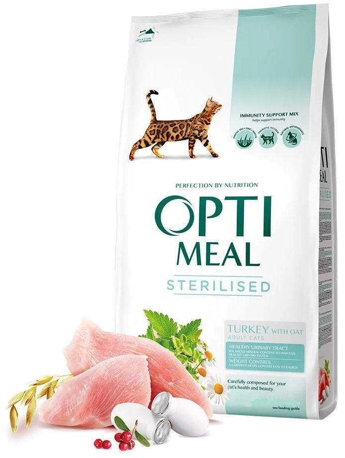 Hrana uscata pentru pisici Optimeal Cat Sterilised Turkey&Oats 1.5kg