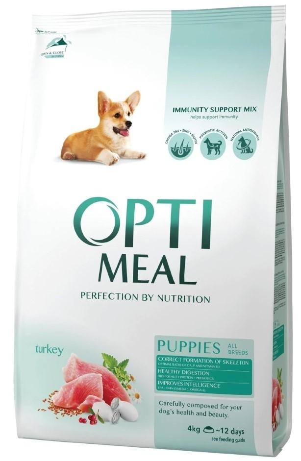 Hrana uscata pentru caini Optimeal Puppies All Breeds Turkey 4kg