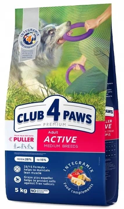 Hrana uscata pentru caini Club4Paws Premium Adult Active Medium 5kg