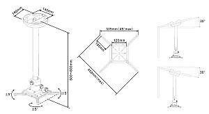 Suport pentru televizor Multibrackets M UNIVERSAL PROJECTOR CEILING MOUNT