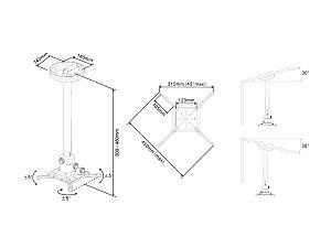 Suport pentru televizor Multibrackets M UNIVERSAL PROJECTOR CEILING MOUNT