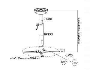Suport pentru televizor Multibrackets M PROJECTOR MOUNT HD