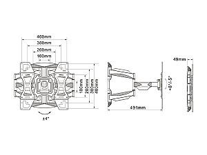 Suport pentru televizor Multibrackets M VESA FLEXARM FULL MOTION DUAL