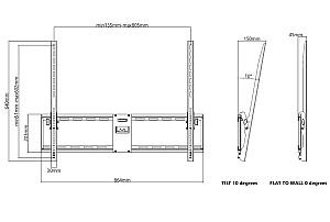 Suport pentru televizor Multibrackets M TILT WALLMOUNT LARGE