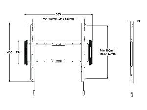 Suport pentru televizor Multibrackets M WALLMOUNT FIXED MEDIUM