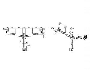 Suport pentru monitor Multibrackets M VESA DESKMOUNT OFFICELINE DUAL