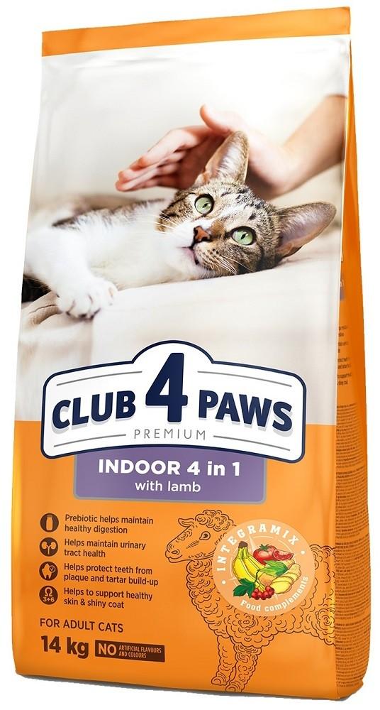 Hrana uscata pentru pisici Club4Paws Adult Cats Indoor Lamb