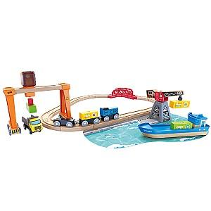 Set de jucarii Hape Încărcare și Descărcare în Port E3791