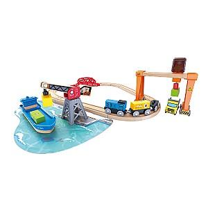 Set de jucarii Hape Încărcare și Descărcare în Port E3791