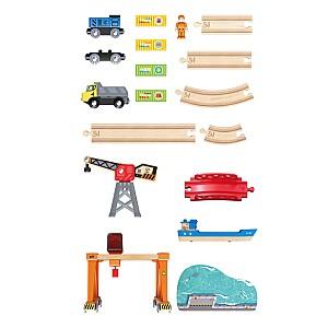 Set de jucarii Hape Încărcare și Descărcare în Port E3791