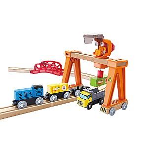 Set de jucarii Hape Încărcare și Descărcare în Port E3791