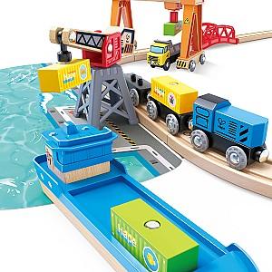 Set de jucarii Hape Încărcare și Descărcare în Port E3791