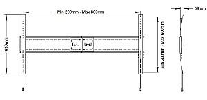 Suport pentru televizor Multibrackets M Universal Fixed Wallmount SD MAX 800x600