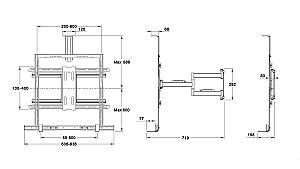 Suport pentru televizor Multibrackets M Universal Flexarm Pro 60 kg Sound & Camera