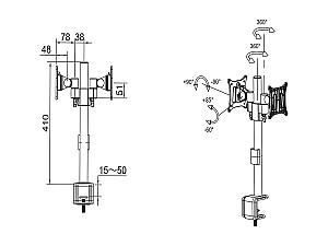 Suport pentru monitor Multibrackets M VESA Deskmount Officeline Dual B2B White