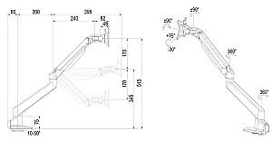 Suport pentru monitor Multibrackets M VESA Gas Lift Arm Single Black HD