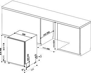 Masina de spalat vase incorporabilă Whirlpool WI 7020 P