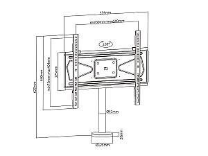 Suport pentru televizor Multibrackets M VESA Bolt Down TV-mount Turn 400 MAX