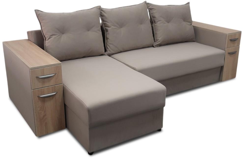 Canapea coltar V-Toms Eldorado E1(2BAR) (250x140 cm) Maro Deschis