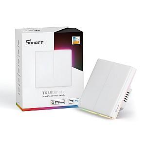 Intrerupator inteligent Sonoff TX Ultimate 2-Gang White