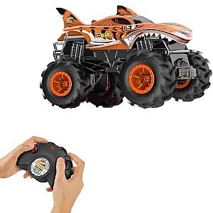 Jucarie teleghidata Hot Wheels Monster Truck - Rechinul Tigru de Neoprit (HNV03)