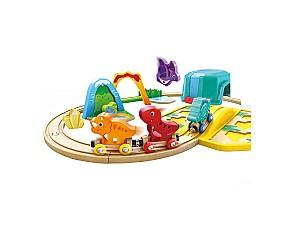 Set de jucarii Hape Trenul Dinozaurilor (E3828)