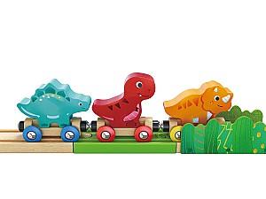 Set de jucarii Hape Trenul Dinozaurilor (E3828)