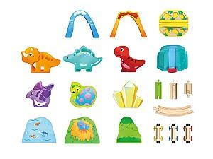 Set de jucarii Hape Trenul Dinozaurilor (E3828)