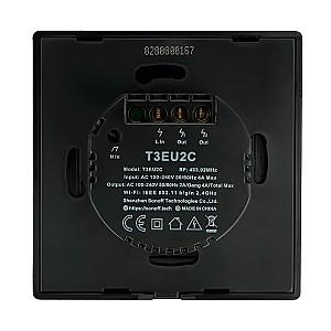 Intrerupator inteligent Sonoff TX Series 2-Gang Black