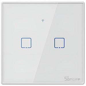 Intrerupator inteligent Sonoff TX Series 2-Gang White
