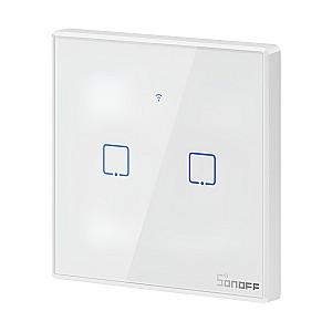 Intrerupator inteligent Sonoff TX Series 2-Gang White