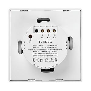 Intrerupator inteligent Sonoff TX Series 2-Gang White