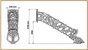 Tobogan copii PlayPark Tub (h200 cm)
