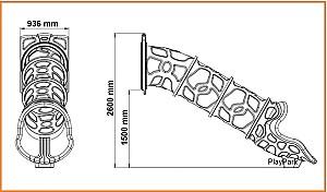 Tobogan copii PlayPark Tub (h150 cm)