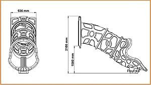 Tobogan copii PlayPark Tub (h100 cm)