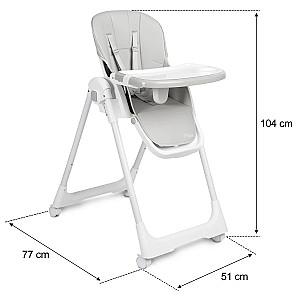 Scaun reglabil pe inaltime de masa Caretero Megalo Light Grey