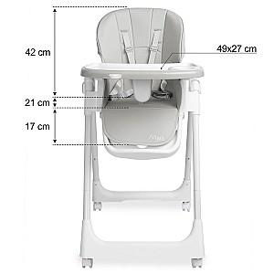 Scaun reglabil pe inaltime de masa Caretero Megalo Light Grey