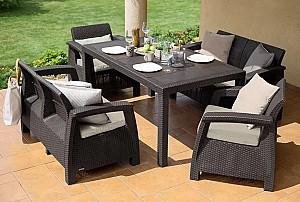 Set mobila de gradina Keter Corfu II Fiesta Brown/Oat (258945)